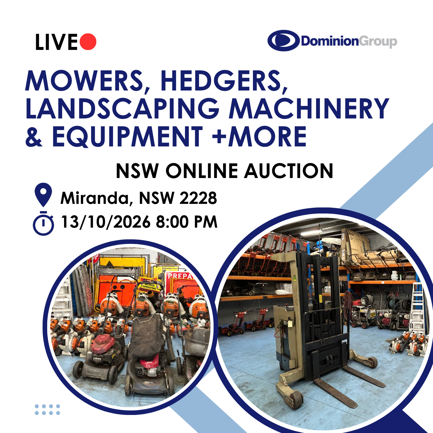 (NSW) MOWERS, HEDGERS, LANDSCAPING MACHINERY & EQUIPMENT + MORE
