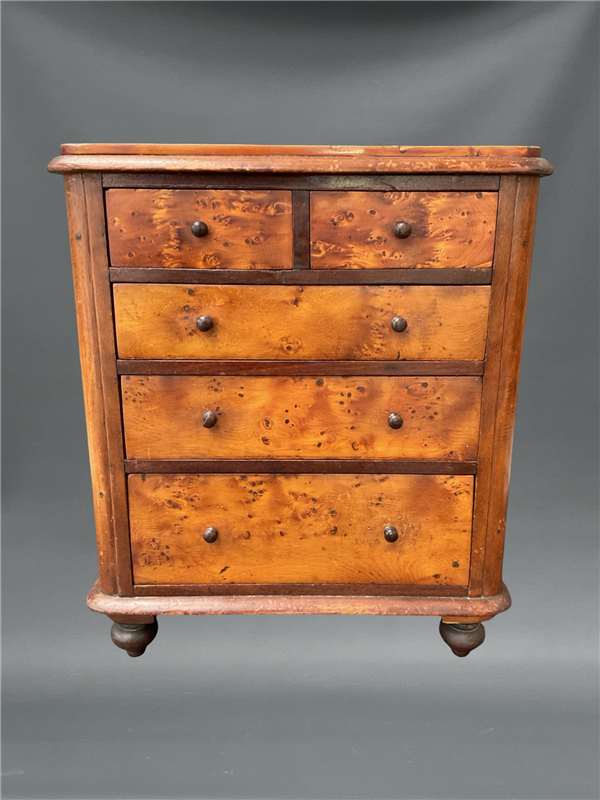 <p>A quality selection of Tasmanian & Australian furniture incl Birds Eye Huon Pine incl apprentice chest of drawers, Cedar incl chests of drawers & extension dining table George Peddle railway chairs, English furniture incl mahogany, rosewood & walnut, Sterling Silver including Sargisons & 4 piece tea set, ceramics & porcelain incl Royal Albert & Doulton, pottery including Campbell & McHugh, Penfolds Grange hermitage, jewellery including 9ct & 18ct, gold sovereign, mantle clocks, Lalique, Hobart town indentures, Lladro figures, an original Tasmanian thylacine photograph and more...<br></p>